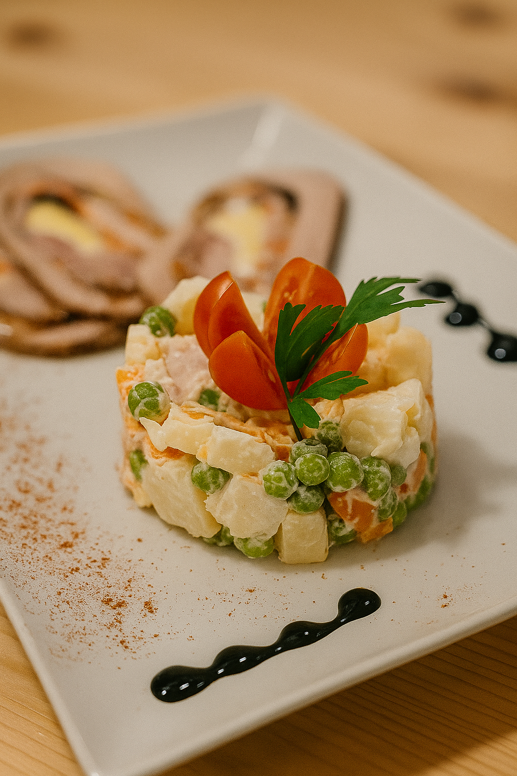 Ensaladilla Rusa con Carne rellena